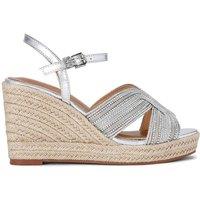 KG Kurt Geiger Women's 'Pose Wedge' Heels in Silver | Size: 3
