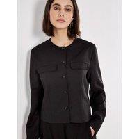 Apricot Women's Tailored Lightweight Jacket in Black | Size: 12