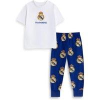 Real Madrid Boy's Short Sleeve Long Leg Pyjama Set | Multicoloured | Official Merch | Size: 2-3 Years