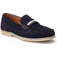 Base London Men's Drum Loafer in Navy | Size: 7