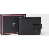 OSPREY LONDON Men's The London Leather Coin Wallet in Black