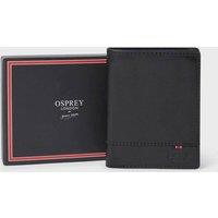 OSPREY LONDON Men's The London Leather Wallet with Coin Pocket in Black