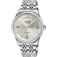 Gevril Men's Excelsior Swiss Automatic Sellita SW240 42 MM Silver Dial Steel Watch