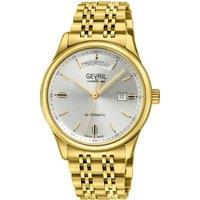 Gevril Men's Excelsior Swiss Automatic Sellita SW240 42 MM IPYG Steel Watch in Gold