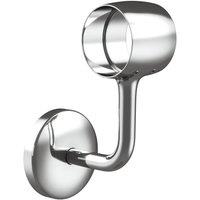 Rothley Polished Chrome Staircase Handrail Connecting Wall Bracket 40mm in Silver