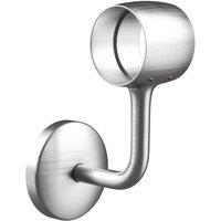 Rothley Brushed Chrome Staircase Handrail Connecting Wall Bracket 40mm in Silver