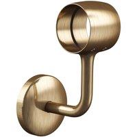 Rothley Antique Brass Modern Staircase Handrail Connecting Wall Bracket 40mm in Bronze