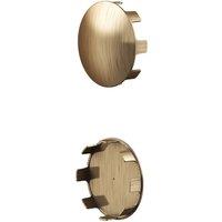Rothley Antique Brass 2 Pack Modern Staircase Handrail Shallow End Cap 40mm in Bronze