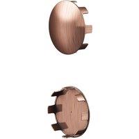 Rothley Antique Copper 2 Pack Modern Staircase Handrail Shallow End Cap 40mm
