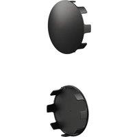 Rothley Matt Black 2 Pack Modern Staircase Handrail Shallow End Cap 40mm