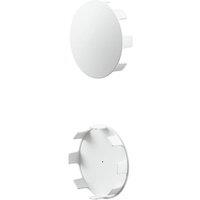 Rothley Matt White 2 Pack Modern Staircase Handrail Shallow End Cap 40mm
