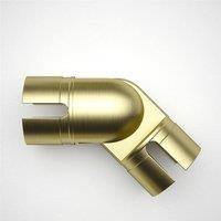 Rothley Satin Brass Modern Adjustable Bannister Staircase Handrail Elbow 40mm in Bronze