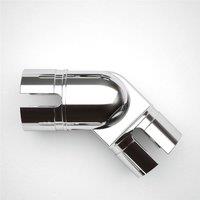 Rothley Polished Modern Adjustable Bannister Staircase Handrail Elbow 40mm in Silver