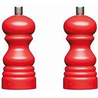 MasterClass Salt or Pepper Mill, 12cm, Set of 2, Red