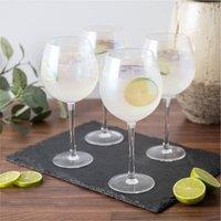 Mikasa Set of 4 Iridescent Gin Glasses 500ml in Pale Blue