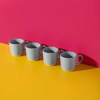 La Cafetiere Set of 4 Sky Blue Ceramic Coffee Mugs in Light Blue