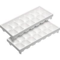 KitchenCraft Set of 2 Flexible Ice Cube Trays in Clear