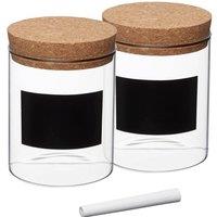 Natural Elements Set of 2 Small Storage Canisters in Clear