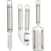 KitchenCraft 3pc Stainless Steel Professional Kitchen Tool Set in Metallic Silver