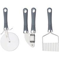 KitchenCraft 3pc Soft Grip Professional Kitchen Tool Set in Charcoal