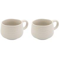 Jamie Oliver Big Love Cosy Cuppa, Stoneware, White, Set of 2 in Off-White