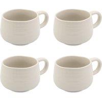 Jamie Oliver Big Love Cosy Cuppa, Stoneware, White, Set of 4 in Off-White