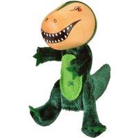 Fiesta Crafts T-Rex Finger Puppet Fabric Interactive with Wooden Head