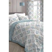Dreams & Drapes 'Emily' Botanical Fern Print Duvet Cover Set in Duck Egg Blue