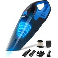 Keplin Cordless Handheld Vacuum Cleaner Wet & Dry, Portable Mini Vacuum 3 LED in Blue