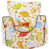 Bean Lazy Cotton Dinosaur Bean Bag Arm Chair with Beans Child / Teen size in Medium Beige | Size: Large
