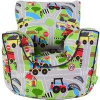 Bean Lazy Cotton Road Map Bean Bag Arm Chair with Beans Child / Teen size | Size: Large