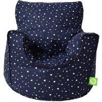 Bean Lazy Cotton Navy Stars Bean Bag Arm Chair with Beans Child / Teen size in Dark Blue | Size: Large