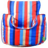 Bean Lazy Cotton Multi Coloured Stripe Bean Bag Arm Chair with Beans Child / Teen size | Size: Large