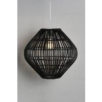 BHS Lighting Bamboo Bobbin Easy Fit Light Shade, Black