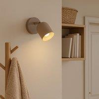 Eglo Tilston Steel Minimalist Single Wall Spotlight, Sandy in Light Sand