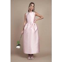 Coast Girl's Teen Twill Bow Maxi Bridesmaid Dress in Blush | Size: 9-10 Years