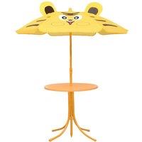 Berkfield Home 3 Piece Kids' Garden Bistro Set with Parasol Yellow