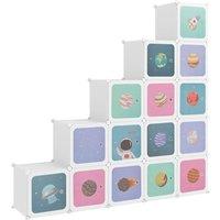 Berkfield Home Cube Storage Cabinet for Kids with 15 Cubes White PP