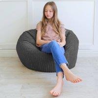rucomfy Beanbags rucomfy Indoor Classic Kids Bean Bag Chair - Jumbo Cord Slouchbag in Grey