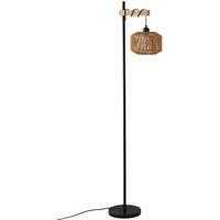 Rustic Floor Lamp with String-Wrapped Lampshade