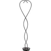 Swirl-Shaped Modern LED Standing Lamp in Black