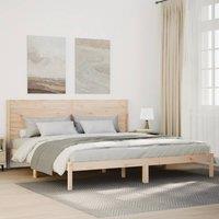 Berkfield Home Extra Long Bed Frame without Mattress 200x210 cm Solid Wood in Brown
