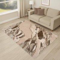 Smart Living Parma Modern Shimmer Rug - Soft Luxury for Living & Bedroom in Beige | Size: 160 cm x 230 cm