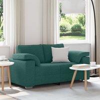 Berkfield Home Dark Green Loveseat Sofa 120 cm Fabric