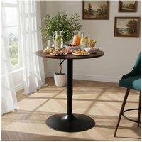 Living and Home Round Retro Bar Table in Brown