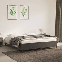 Berkfield Home Bed Frame Dark Grey 180x200 cm Super King Velvet