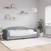 Berkfield Home Daybed with Mattress Blue Light Grey 90x190 cm Fabric