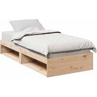 Berkfield Home Day Bed without Mattress 100x200 cm Solid Wood Pine in Brown