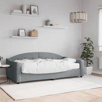 Berkfield Home Daybed with Mattress Light Grey 90x190 cm Fabric