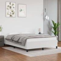 Berkfield Home Bed Frame White 135x190 cm Double Faux Leather